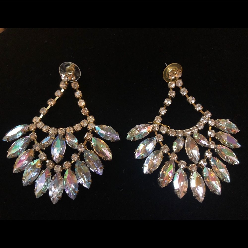 Rhinestone chandelier earrings